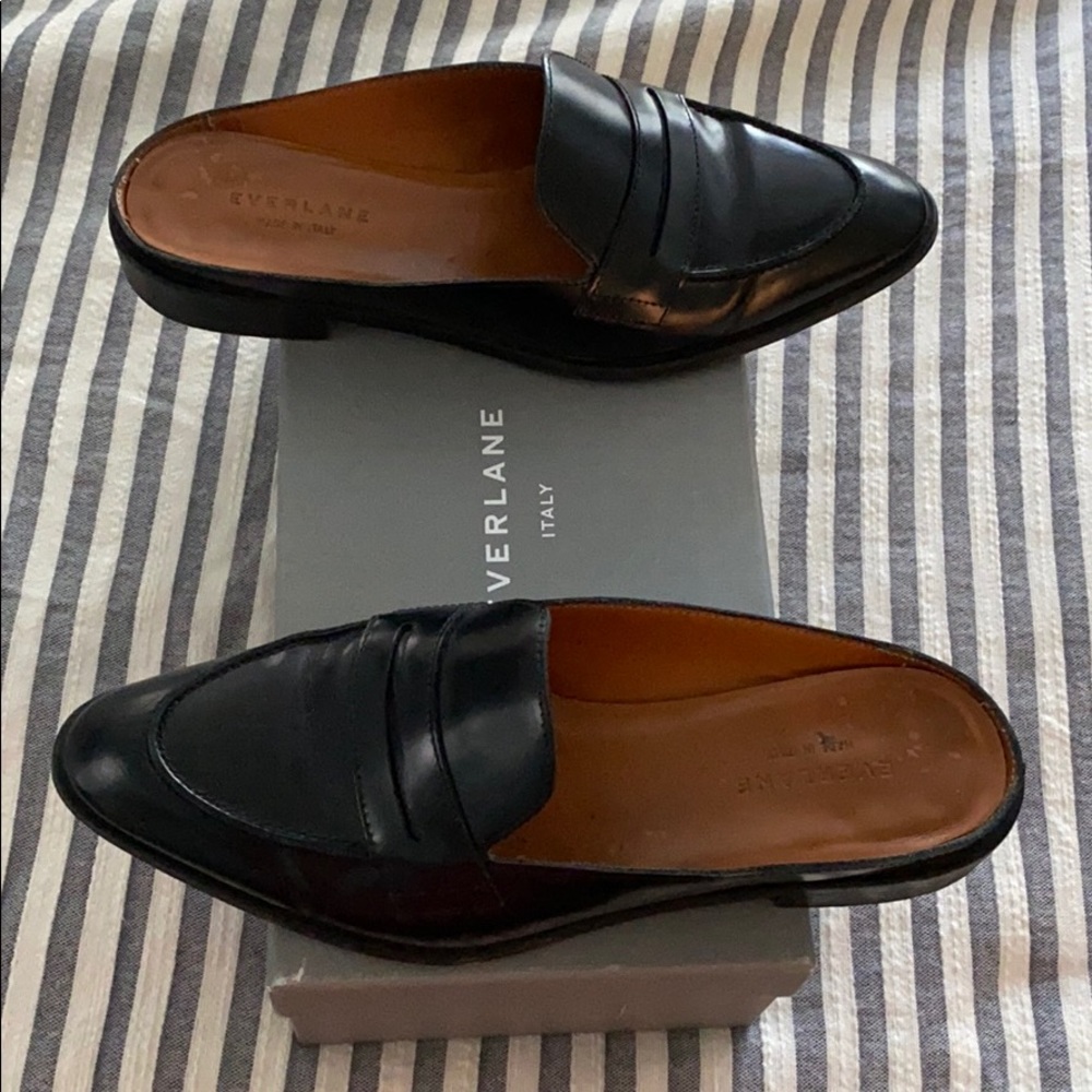 Everlane The Modern Penny Loafer Mule Black 9